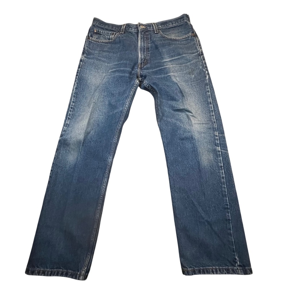 Levis 505 Regular Fit Mens Jeans 34x29 Medium Wash Blue Straight Leg Denim